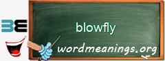 WordMeaning blackboard for blowfly